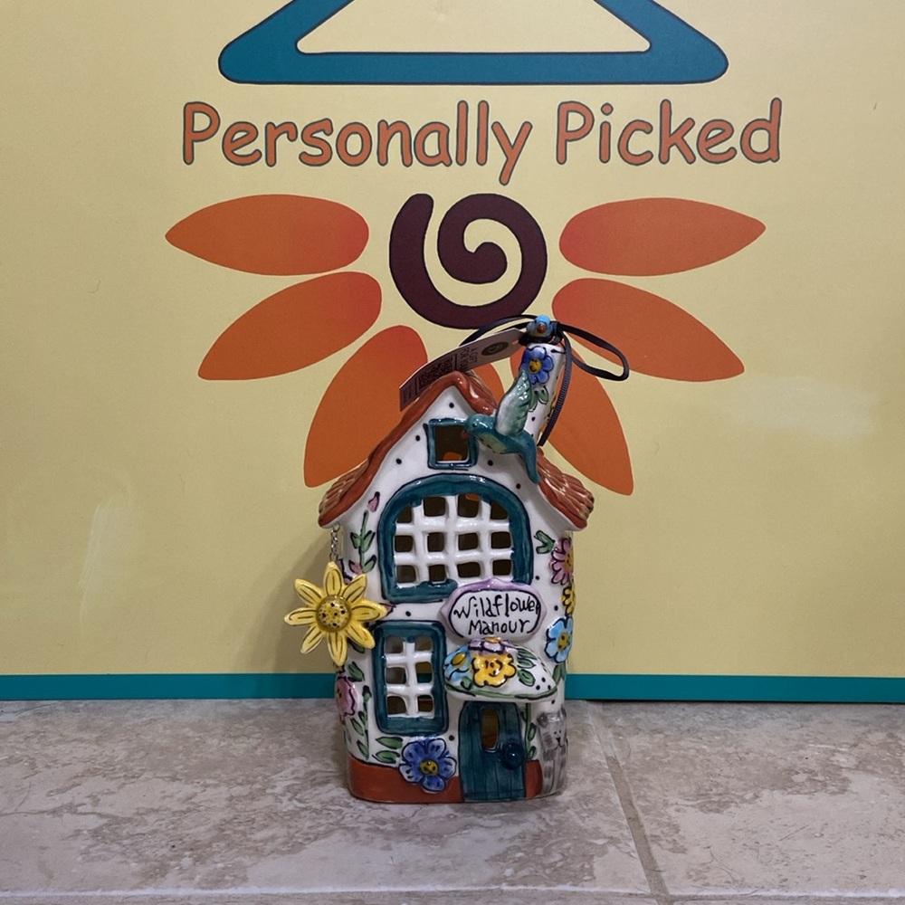 Blue Sky Clayworks “WILDFLOWER MANOUR” Candle House